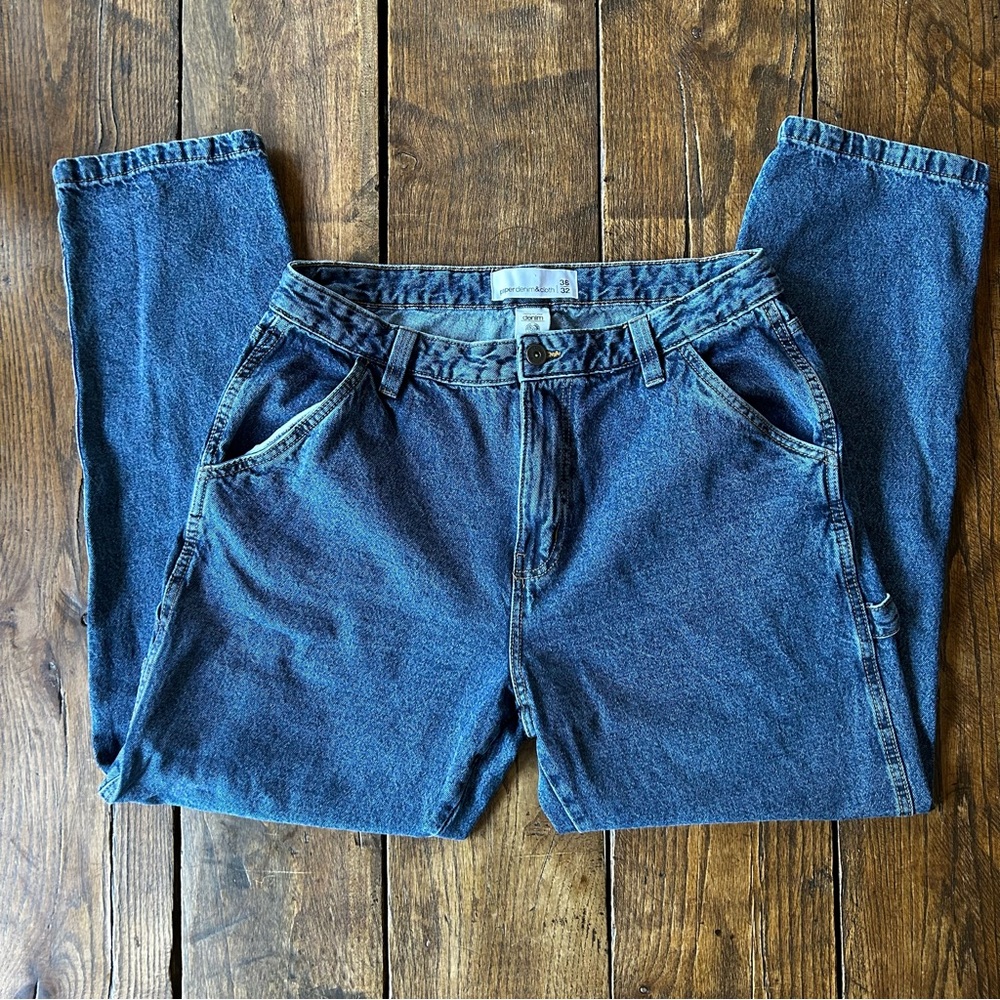 Paper Denim + Cloth 100% Cotton Men's Carpenter-Style Blue Jeans 36x32 EXCELLENT
